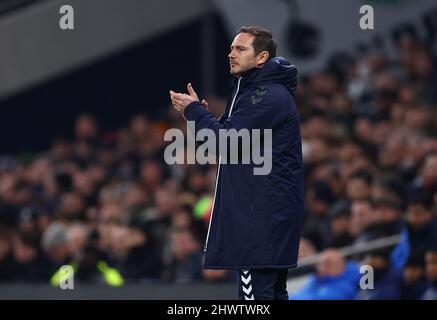 Londres, Angleterre, 7th mars 2022. Frank Lampard directeur d'Everton pendant le match de la Premier League au Tottenham Hotspur Stadium, Londres. Le crédit photo devrait se lire: Jacques Feeney / Sportimage Banque D'Images