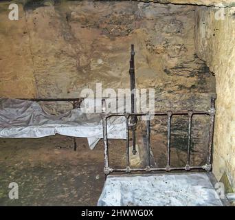 À l'intérieur des catacombes d'Odessa à l'intérieur du 'Musée de la gloire partisane', refuge pour les partisans soviétiques, dans le village de Nerubayske près d'Odessa Banque D'Images