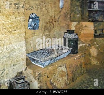 À l'intérieur des catacombes d'Odessa à l'intérieur du 'Musée de la gloire partisane', refuge pour les partisans soviétiques, dans le village de Nerubayske près d'Odessa Banque D'Images