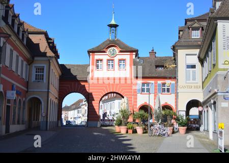 Porte de la ville d'Emmendingen Allemagne près de Fribourg, Kaiserstuhl Banque D'Images