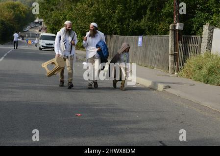 Uman, Ukraine. 21th de septembre 2017. Pèlerinage juif sur le site Saint de la tombe du Rabi Nachman de Bresslov. Banque D'Images