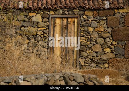 Maison en pierre à Las Tricias. Garafia. La Palma. Îles Canaries. Espagne. Banque D'Images