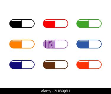 Logo de la médecine. Medicine Pill ou le logo de comprimé concept. Modèle de logo médical de la pharmacie capsule Illustration de Vecteur
