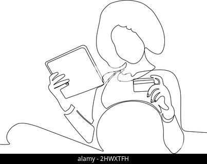 Vecteur de dessin Afro american Woman Line. Femme enceinte et maternité Line art Illustration de Vecteur