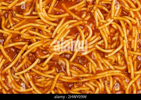 Gros plan sur Spaghetti bolognaise. Plein format Banque D'Images