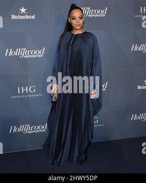 Bianca Lawson arrive à la soirée des nominés Oscar du journaliste hollywoodien qui s'est tenue à Spago à Beverly Hills, CA, le lundi 7 mars 2022. (Photo de la Sathanlee B. Mirador/Sipa USA) Banque D'Images