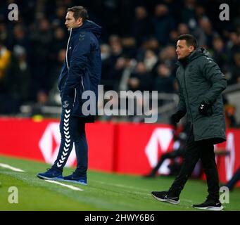 LONDRES, Angleterre - MARS 07: Frank Lampard directeur d'Evertonwere Premier League entre Tottenham Hotspur et Everton au stade Tottenham Hotspur , Banque D'Images