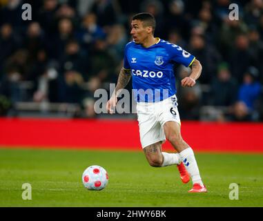 LONDRES, Angleterre - 07 MARS : Allan d'Everton pendant la première ligue entre Tottenham Hotspur et Everton au stade Tottenham Hotspur, Londres, Angleterre Banque D'Images