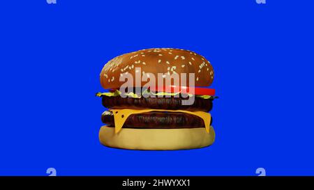 aliments hamburger 3d Banque D'Images