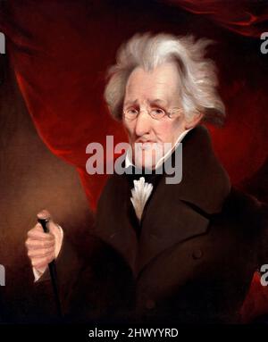 Andrew Jackson (1767-1845), portrait du président des États-Unis en 7th, par Trevor Thomas Fowler, huile sur toile, 1840 Banque D'Images