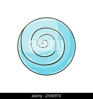 Dessert sucré, élément graphique pour votre motif. Lollipop, bonbons. Illustration en mode dessin manuel. Icône, broche, autocollant Illustration de Vecteur