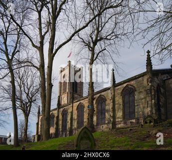 Église anglicane St Georges à Newcastle-Under-Lyme Staffordshire Banque D'Images