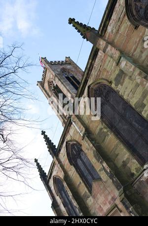 Église anglicane St Georges à Newcastle-Under-Lyme Staffordshire Banque D'Images