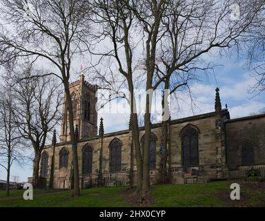 Église anglicane St Georges à Newcastle-Under-Lyme Staffordshire Banque D'Images