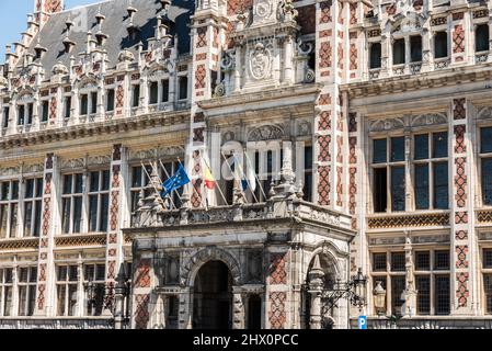 Schaerbeek, Bruxelles, Belgique - 06 29 2019 - la façade de l'hôtel de ville dans le style néo-renaissance Banque D'Images