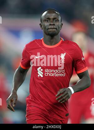 8th mars 2022 ; Anfield, Liverpool, Angleterre ; Champions League football, Liverpool contre Inter Milan : Sadio Mane de Liverpool Banque D'Images