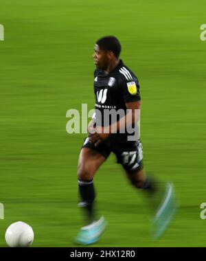 Swansea, Royaume-Uni. 08th mars 2022. Ivan Cavaleiro de Fulham en action. EFL Skybet Championship Match, Swansea City v Fulham au stade Swansea.com de Swansea le mardi 8th mars 2022. Cette image ne peut être utilisée qu'à des fins éditoriales. Utilisation éditoriale uniquement, licence requise pour une utilisation commerciale. Aucune utilisation dans les Paris, les jeux ou les publications d'un seul club/ligue/joueur. photo par Andrew Orchard/Andrew Orchard sports Photography/Alamy Live News crédit: Andrew Orchard sports Photography/Alamy Live News Banque D'Images