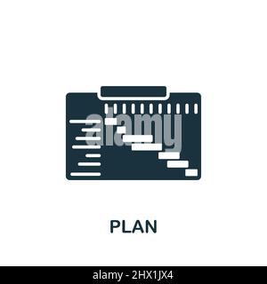 Icône Plan. Icône monochrome simple pour les modèles, la conception Web et les infographies Illustration de Vecteur