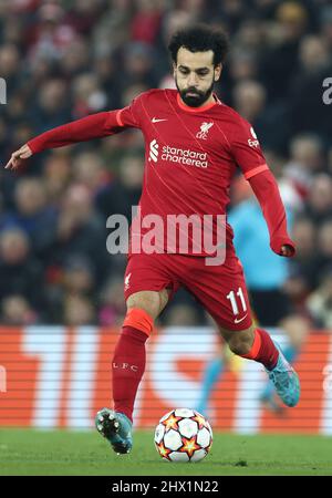 Liverpool, Angleterre, le 8th mars 2022. Mohamed Salah de Liverpool lors du match de la Ligue des champions de l'UEFA à Anfield, Liverpool. Le crédit photo doit être lu : Darren Staples / Sportimage Banque D'Images