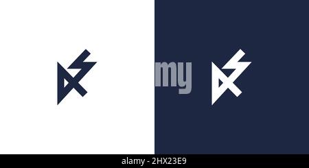 Lettre forte et moderne COMME initiales logo design Illustration de Vecteur