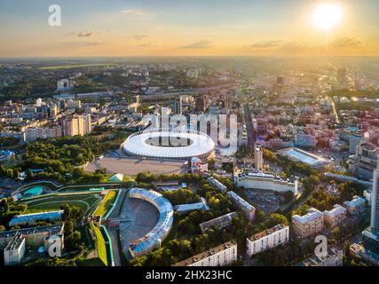 Stade olympique et forteresse de Kiev, Ukraine Banque D'Images