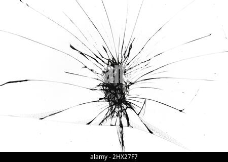 La texture de l'écran du téléphone est endommagée. Verre protecteur de smartphone brisé Banque D'Images