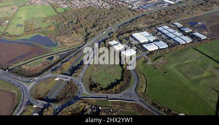 Vue aérienne de l'industrie à Ditton, Widnes, Cheshire, Royaume-Uni Banque D'Images