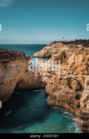 Côte de Lagos par l'Algarve Banque D'Images