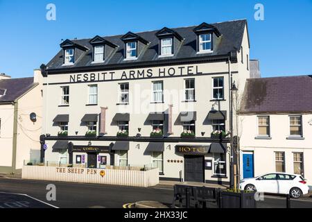 Nesbitt Arms Hotel façade à Ardara. Comté de Donegal, Irlande Banque D'Images