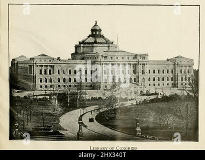 Bibliothèque du Congrès, Washington d'après le livre ' le monument de Washington illustré; guide complet et histoire; faits et figures authentiques; cité picturale de Washington ' par Ina Capitola Emery, publié en 1913 Banque D'Images