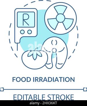 Icône concept turquoise irradiation alimentaire Illustration de Vecteur