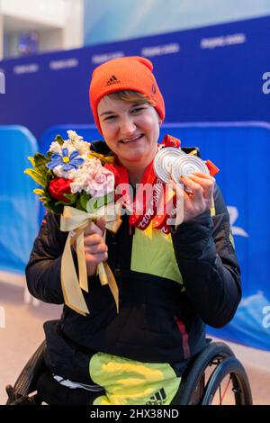 Yanqing / Medal Plaza (Chine) / National Alpine Centre / 06.03.2022 Medal Ceremony / Para ski alpin: FORSTER, Anna-Lena (GER) vom BRSV Radolfzell ( Banque D'Images