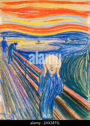 Edvard Munch, The Scream, pastel à bord, 1895 Banque D'Images