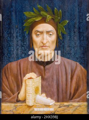 Dante Alighieri (vers 1265-1321), aquarelle et bodycolor sur crayon sur papier, portrait peint par Henry James Holiday, avant 1875 Banque D'Images