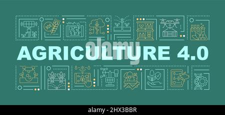 Agriculture innovations mot concepts bannière verte Illustration de Vecteur