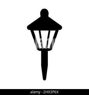 Petite icône de glyphe vecteur de lumière de jardin. Panneau de lampe à énergie solaire. Symbole graphique pour l'agriculture, le jardin et les plantes site Web et les applications design, logo, app, UI Illustration de Vecteur