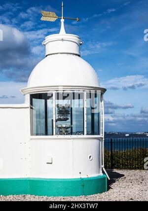 Berry Head Lighthouse, l'une des plus petites tours des îles britanniques, près de Brixham, Devon. Banque D'Images