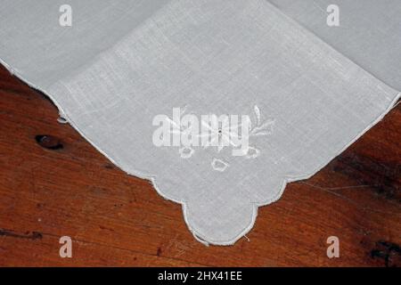 Broderie italienne artisanale close-uo Banque D'Images