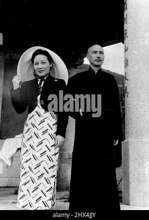 Chiang Kai Shek - général et avec femme. 8 décembre 1941. (Photo de l'Agence centrale de presse). Banque D'Images