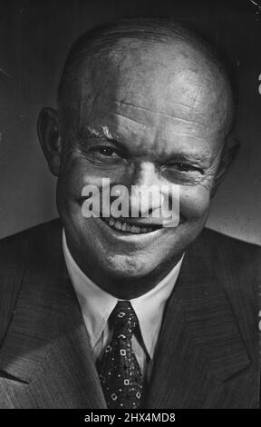 Le général Dwight ('IKE') Eisenhower -- candidat républicain à la présidentielle américaine de 1952. 05 novembre 1952. (Photo de Karse, Camera Press). Banque D'Images