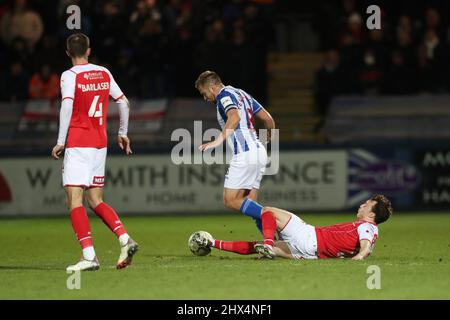 HARTLEPOOL, ROYAUME-UNI. 9th MARS Nicky Featherstone de Hartlepool United en action pendant le match de Trophée de l'EFL entre Hartlepool United et Rotherham United à Victoria Park, Hartlepool, le mercredi 9th mars 2022. (Credit: Mark Fletcher | MI News) Credit: MI News & Sport /Alay Live News Banque D'Images