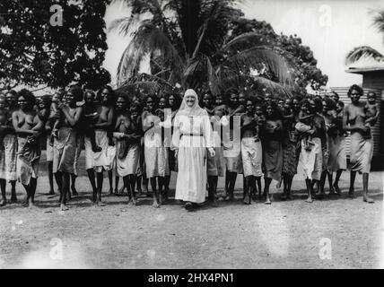 Mission de l'île Bathurst. 20 juin 1951. Banque D'Images