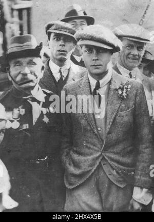 Edward, prince de Galles, plus tard roi Edward VIII, a gagné une grande popularité lors de sa tournée en Australie en 1920. 16 février 1936. Banque D'Images