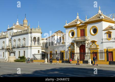Séville, Espagne - 1 janvier 2021 : arènes de Séville sur l'Andalousie en Espagne Banque D'Images