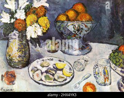 Pablo Picasso, nature morte (le dessert) (1901), STILL Life (le dessert), Stillleben (dessert), Bodegón (postre), Martwa natura (deser), 巴勃羅·畢卡索, Banque D'Images