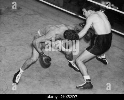 Clem Sands - Boxer. 6 juin 1951. Banque D'Images