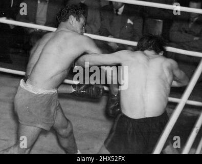 Clem Sands - Boxer. 6 juin 1951. Banque D'Images