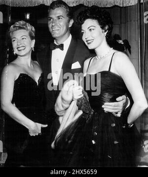 Lana Turner, Fernando Lamas et Ava Gardner. 15 janvier 1953. Banque D'Images