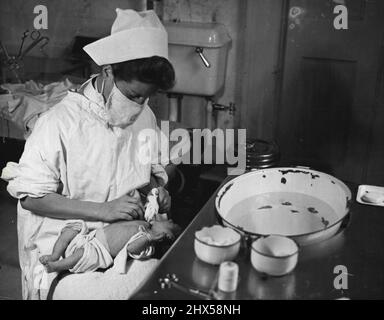 Maternité - hôpitaux et scènes - Hôpital et médical. 19 septembre 1951. Banque D'Images