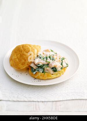 Feuilletés au fromage de saumon Banque D'Images